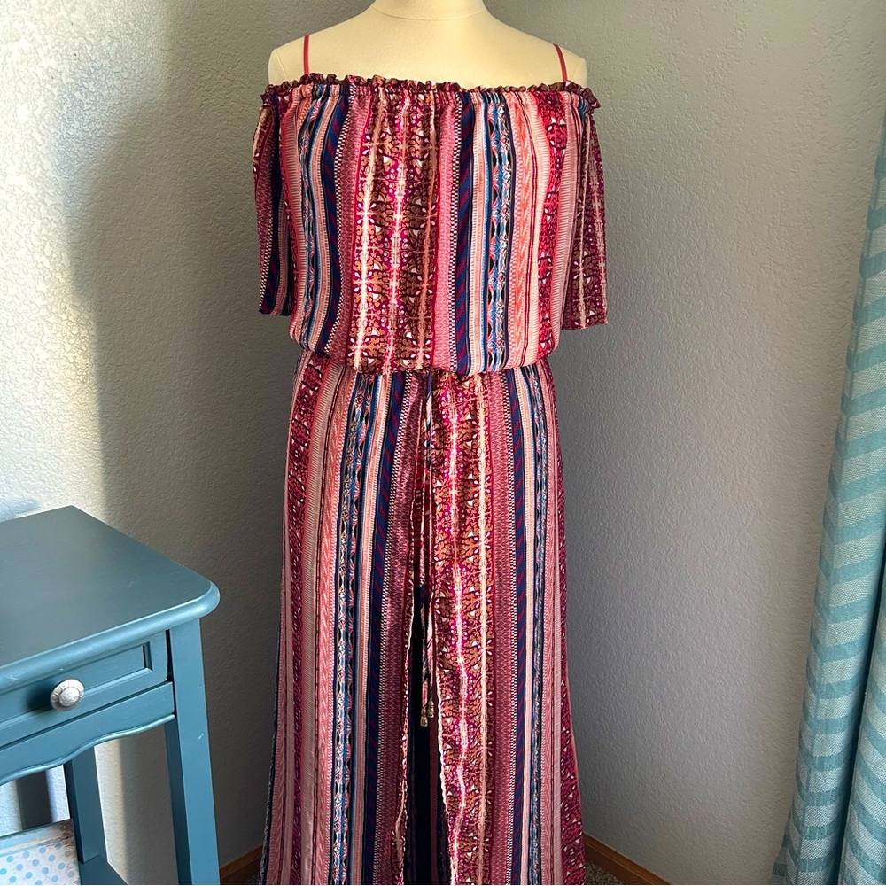 City Triangles Romper Maxi Dress